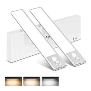 Rechargeable LED PIR Closet Light, Battery-Powered Wireless Motion Sensor Cabinet Light