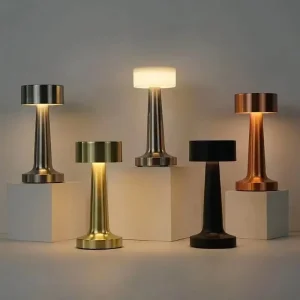 Rechargeable LED Table Lamp, Touch and Remote Control, Dimmable, 3-Color, Dining or Desktop Use