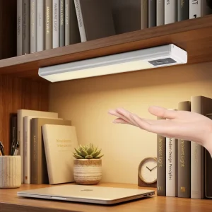 Rechargeable LED Under-Cabinet Light with Dual Hand-Wave Infrared Sensors, 3-Color Dimming, Magnetic Mount