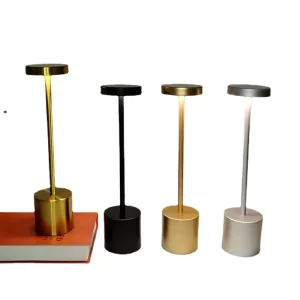 Rechargeable Led Table Lamp Metal Restaurant Lights Dining Room Lamp Desk Night Light