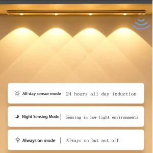 Rechargeable Motion Sensor Cabinet Lamp Battery Powered Magnetic Installation Wardrobe