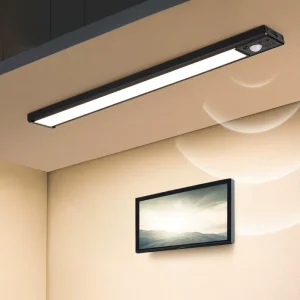 Rechargeable Motion Sensor Cabinet Light with Remote Control for Wardrobe and Nighttime Use