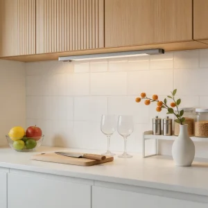 Rechargeable Motion Sensor LED Cabinet Light Dimmable Magnetic Sticker Installation Night Light for Kitchen Wardrobe