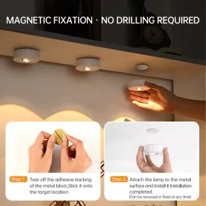 Rechargeable Motion Sensor LED Closet Light 500mAh Wireless Magnetic Under Cabinet Light for Kitchen Stairs