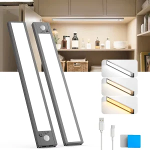Rechargeable Motion Sensor LED Light with Dimmable Touch Control for Reading, Kitchen, and Closet