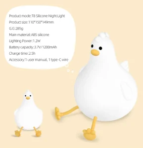 Rechargeable Night Light Touch Control 3 Brightness Levels USB Port LED Silicone Desk Lamp Ideal for Baby Bedrooms