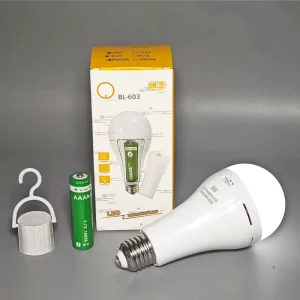 Rechargeable Plastic LED Bulb E26 E27 B22 Emergency Lighting with Long Hours 270 Degree Beam Angle for Hiking & Camping