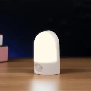 Rechargeable Plug-In LED Body Induction Night Light Auto On/Off Switch for Bedroom and Staircase