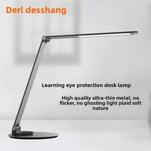 Rechargeable & Plug-in Desk Lamp Ultra-thin Metal Eye-protection USB Charging Foldable for Study & Bedroom