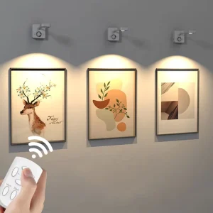 Rechargeable Small Spotlight LED Motion Sensor Wall Lamp for Artwork and Picture Lighting