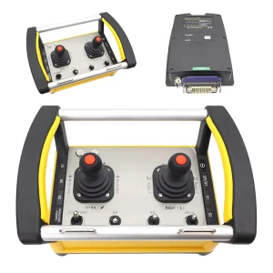 Rechargeable Universal Joystick with Buttons on Top Industrial Wireless Remote Control Multi Pin Connection Receiver