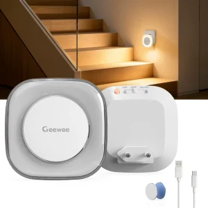 Rechargeable Warm White Dimmable LED Night Light with Motion Sensor, Frameless