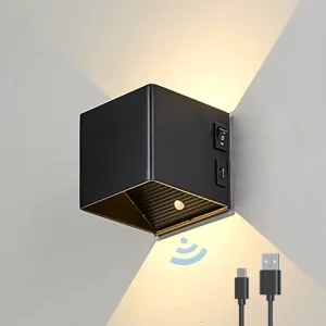 Rechargeable Wireless LED Aluminum Motion Sensor Wall Sconce Light Fixture