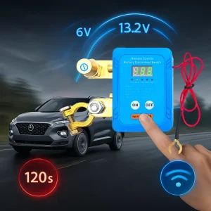 Remote Control 12V 24V Kill Switch LED Display Anti Theft Car Battery Kill Switch for Cars Trucks RVs ATVs Boats Manual Supply