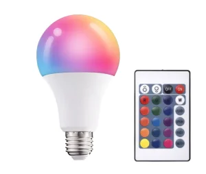 Remote Control RGB Light Bulb 3W 5W 7W 9W 12W E26 E27 Screw Base Dimmable Multicolor Bulb for Party Bedroom Home STORE