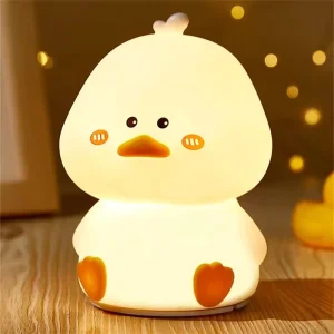 Remote Control Silicone Animal Duck LED Night Light for Kids Bedroom