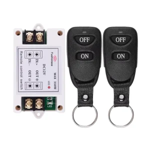 Remote Control Switch, DC 12V 40A Relay, 433MHz Wireless Transmitter and Receiver, Latching Model