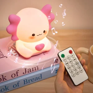Remote Control White Noise Speaker Silicone Animal LED Night Light Bedside Lamp for Kids