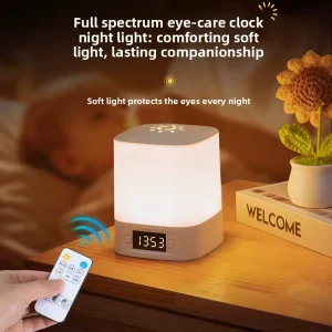 Remote Touch Control Glass Modern Minimalist White Geometric Nightlight Rechargeable Table Lamp for Bedroom Bedside Baby