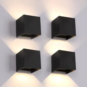 Replaceable Bulb Square Wall LED Light 3000k Warm White Outdoor Lights Wall Mounted for Home