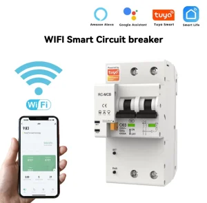 Residential WiFi Smart Circuit Breaker Real time Energy Tracking Mobile App Wireless Remote Control Air Switch