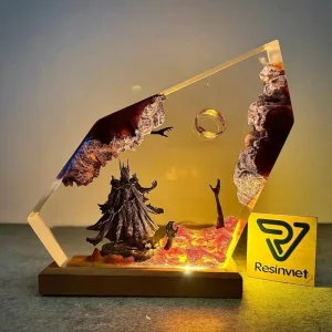 Resin Night Light American-Style Bedroom Lamp