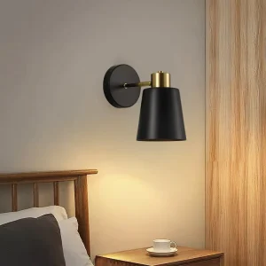 Restaurant Iron Wall LED Wall Lamps Remote Control Nordic Minimalist Modern Design RGB Color Temperature Rocker Arm Rotatable