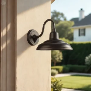 Retro Aluminum Outdoor Wall Lamp for Door Balcony Aisle House Sunroom Lighting Waterproof Pear Shape 3000K Warm White Light