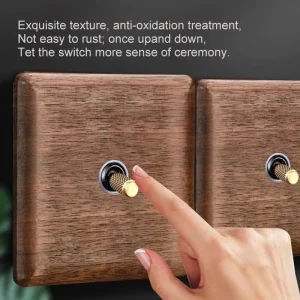 Retro Durable Plastic Toggle Wall Switch Socket EU UK 16A Standard LED Indicator Wall Panel High End Vintage Home Decor 220V
