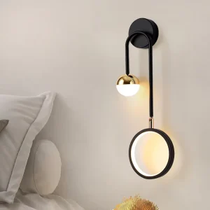 Retro Minimalist Background Light Stairwell Aisle Personalized Bedroom Bedside Nordic Creative Light Led Modern Wall Lamps