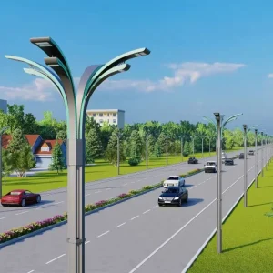 Road Outdoor Smart Control Ip65 Waterproof 50w 100w 150w 200w 250w 300w Led Integrated All in One Street Light