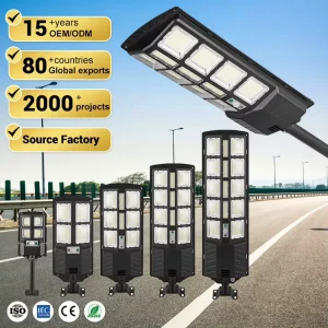 Road Outdoor Waterproof IP65 50W 100W 150W 200W 250W All-in-One Integrated LED Solar Street Lights