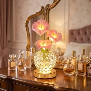 Romantic Crystal Cordless Led Table Lamp for Wedding Party Event and Centerpiece Decor with Rechargeable Battery