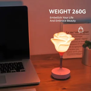 Rose Shape Translucent Petal Night Light