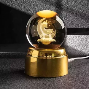 Rotating Base LED Crystal Table Lamp with Luminous Night Light New Design for Bedroom Office Party Desktop Decoration