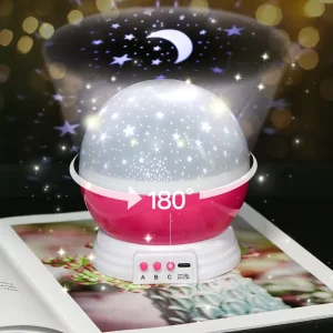 Rotating LED Starry Sky Projector Night Light USB Rechargeable ABS/PC 5V