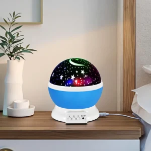 Rotating Star Light Projector LED Night Light Christmas Pattern ABS Children’s Bedroom Battery Powered
