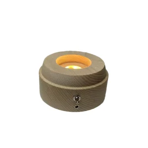 Rotating Wooden Base LED Luminous Night Light Music Box for Crystal Ball AC Powered Retro Romantic Home Decor Gift