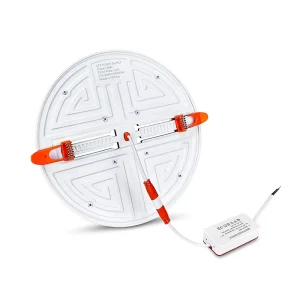 Round Aluminum Recessed LED Panel Light, 10W/18W/24W/36W, Ultra-Thin, Adjustable