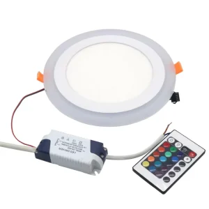 Round Ceiling Recessed 3+3w 6+3w 12+4w 18+6w Double Color RGB LED Panel Light