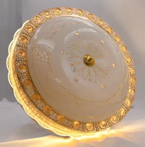 Round Crystal LED Ceiling Light for Living Room
