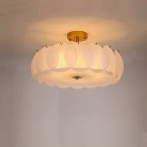 Round Glass Ceiling Light for Master Bedroom
