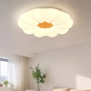 Round LED Ceiling Light with Edge Pattern and Remote Control