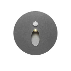 Round Recessed LED Step Light with PIR Motion and Daylight Sensors, IP65
