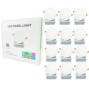 Round and Square 4-Inch 6-Inch 9W 12W Dimmable SMD LED Recessed Ceiling Panel Light