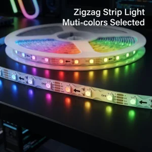 S-Shape 12V WS2815 Copper Zigzag RGB Addressable DMX512 LED Strip Light IP33 for Hotel Letter Sign Box Lighting