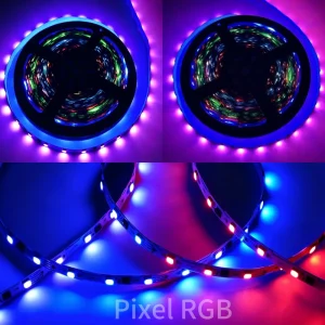 S-Shape 42 LEDs/m SMD5050 9mm Pixel RGB LED Strip DC12V WS2815 RGB Addressable for Channel Letter Signs