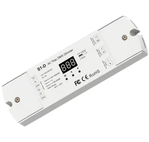 S1-D 100-240VAC 2CH 1A AC Triac Phase-Cut MOSFET Dimmer with DMX512 RDM for Single-Color LED