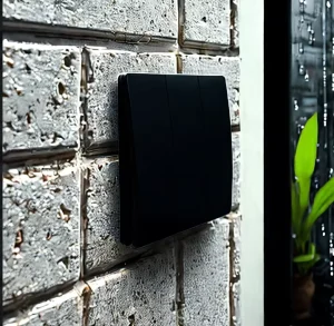 S123BL 3 Gang Wireless Wall Switch Self-Powered RF433MHz Battery-Free Ultra-Thin Waterproof Remote Light Switch