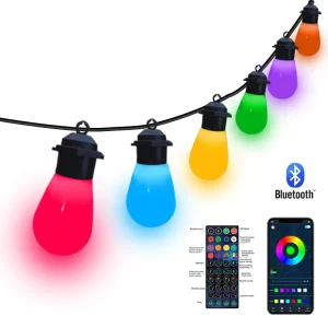 S14 Smart Outdoor String Lights, RGBW Color Changing LED, App and Remote Control
